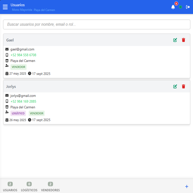Gestión de Usuarios
