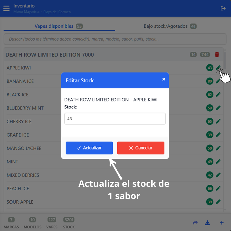 Editar Stock